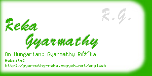 reka gyarmathy business card